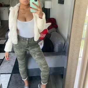 Camo high waist skinny jeans